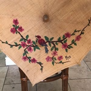 Vintage Rare Square Asian-Style UMBRELLA PARASOL Great For IG / Cottagec…